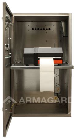 stainless steel label printer enclosure for wet and hostile environments|Stainless Steel Printer Enclosure .